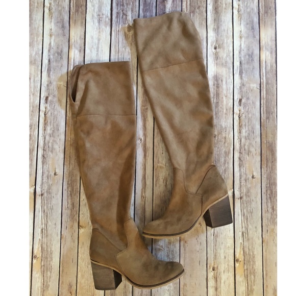 Melrose and Market Shoes - {Melrose and Market} Stacey Cognac Faux Suede